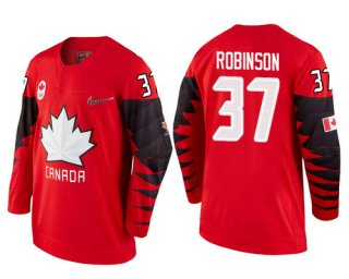 Men Canada Team #37 Mat Robinson Red 2018 Winter Olympics Jersey