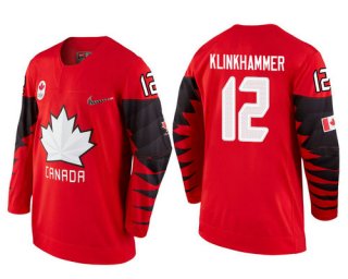 Men Canada Team #12 Rob Klinkhammer Red 2018 Winter Olympics Jersey