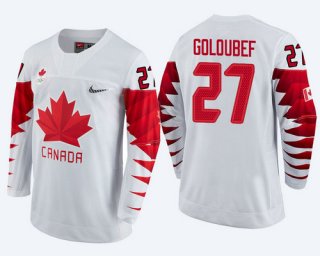 Men Canada Team #27 Cody Goloubef White 2018 Winter Olympics Jersey