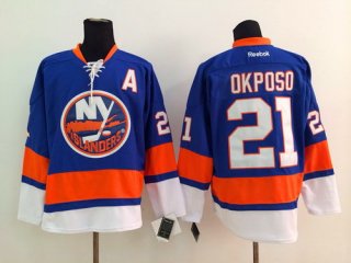 New York Islanders #21 Kyle Okposo Light Blue Jersey