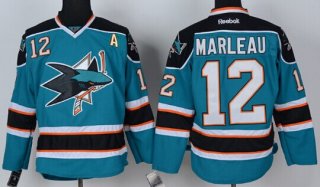 San Jose Sharks #12 Patrick Marleau Blue Jersey