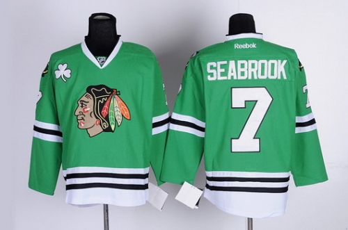 Chicago Blackhawks #7 Brent Seabrook Green Jersey