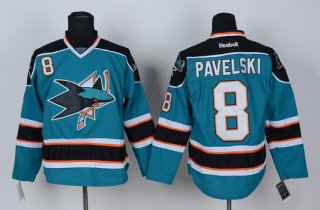 San Jose Sharks #8 Joe Pavelski Blue Jersey