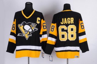 Pittsburgh Penguins #68 Jaromir Jagr Black Throwback CCM Jersey