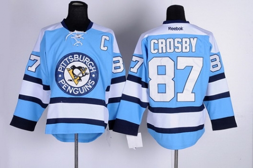 Pittsburgh Penguins #87 Sidney Crosby Light Blue Jersey