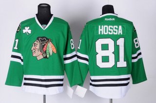 Chicago Blackhawks #81 Marian Hossa Green Jersey