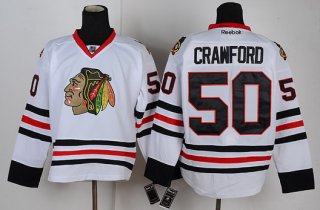 Chicago Blackhawks #50 Corey Crawford White Jersey