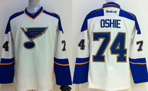 St. Louis Blues #74 T.J. Oshie White Jersey