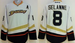 Anaheim Ducks #8 Teemu Selanne White Jersey