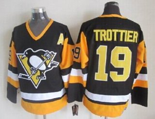 Pittsburgh Penguins #19 Bryan Trottier Black Throwback CCM Jersey