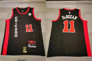 Bulls 11 Demar Derozan Black Nike 2023-24 City Edition Swingman Jersey