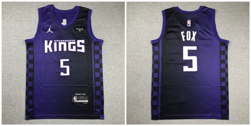 Kings 5 De'Aaron Fox Purple Nike 2023-2024 City Edition Swingman Jersey