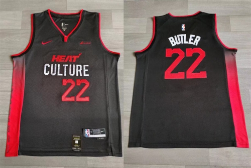 Miami 22 Jimmy Butler Black Nike 2023-24 City Edition Swingman Jersey