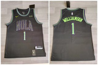 Pelicans 1 Zion Williamson Black Nike 2023-24 City Edition Swingman Jersey