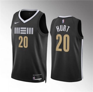 Men's Memphis Grizzlies #20 Matthew Hurt Black 2023-24 City Edition Stitched Jersey