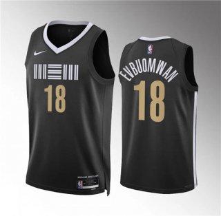 Men's Memphis Grizzlies #18 Tosan Evbuomwan Black 2023-24 City Edition Stitched Jersey