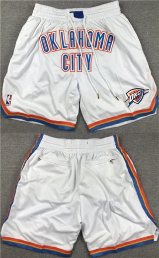 Men's Oklahoma City Thunder White Shorts