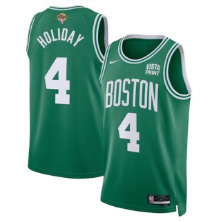 Men's Boston Celtics #4 Jrue Holiday Kelly Green 2024 Finals Icon Edition Stitched Basketball Jersey