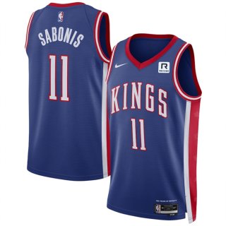 Men's Sacramento Kings #11 Domantas Sabonis Purple 2024-25 City Edition Stitched Basketball Jersey