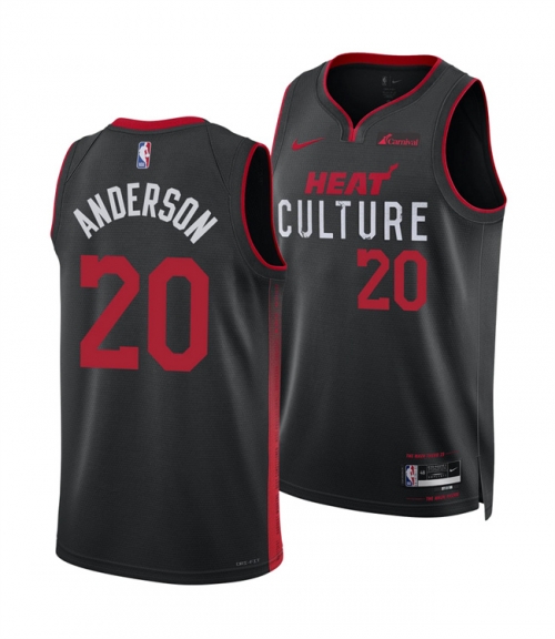 Men's Miami Heat #20 Kyle Anderson Black 2025 City Edition Stitched Basketball Jersey