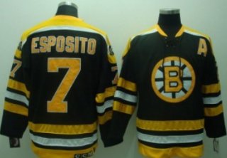 Boston Bruins #7 Phil Esposito Black Throwback CCM Jersey