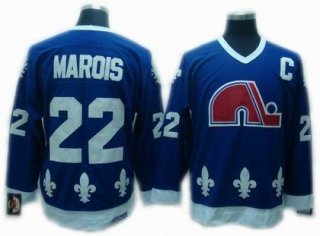 Quebec Nordiques #22 Mario Marois Navy Blue Throwback CCM Jersey