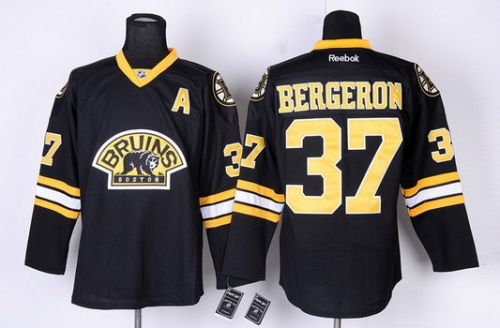 Boston Bruins #37 Patrice Bergeron Black Third Jersey