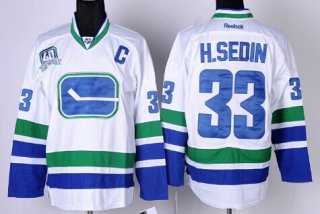 Vancouver Canucks #33 Henrik Sedin White Third Jersey