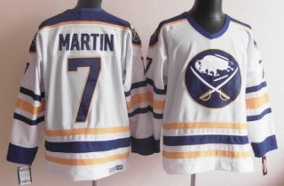 Buffalo Sabres #7 Rick Martin White Throwback CCM Jersey