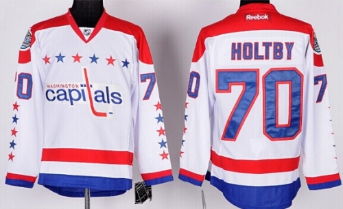 Washington Capitals #70 Braden Holtby White Third Jersey