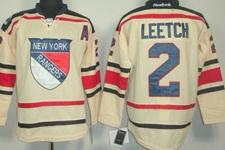 New York Rangers #2 Brian Leetch 2012 Winter Classic Cream Jersey