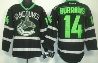 Vancouver Canucks #14 Alexandre Burrows Black Ice Jersey