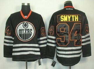 Edmonton Oilers #94 Ryan Smyth Black Ice Jersey