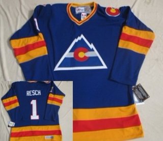 Colorado Avalanche #1 Chico Resch Blue Throwback CCM Jersey