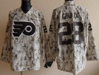 Philadelphia Flyers #28 Claude Giroux White Camo Jersey