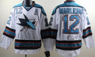 San Jose Sharks #12 Patrick Marleau White Jersey