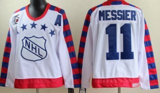 NHL 1992 All-Star #11 Mark Messier White 75TH Throwback CCM Jersey