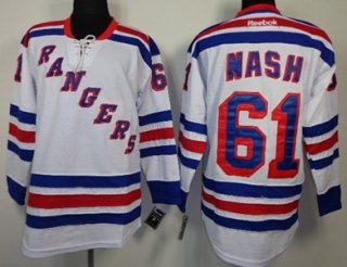 New York Rangers #61 Rick Nash White Jersey