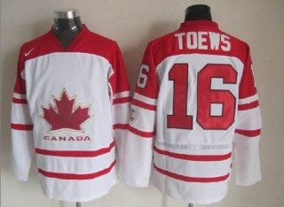 2010 Olympics Canada #16 Jonathan Toews White Jersey