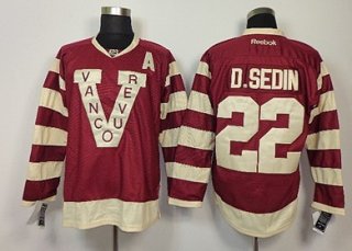 Vancouver Canucks #22 Daniel Sedin 2013 Red Jersey