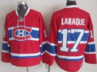 Montreal Canadiens #17 Georges Laraque Red Throwback CCM Jersey