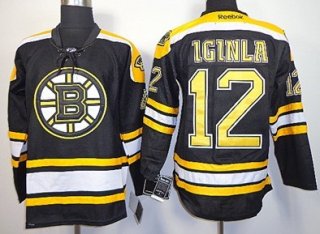 Boston Bruins #12 Jarome Iginla Black Jersey