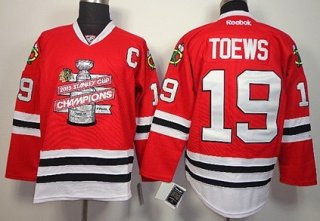 Chicago Blackhawks #19 Jonathan Toews 2013 Champions Commemorate Red Jersey