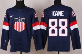 2014 Olympics USA #88 Patrick Kane Navy Blue Jersey