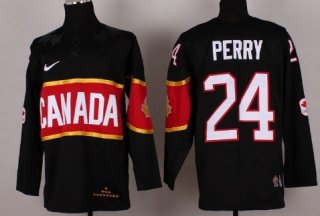 2014 Olympics Canada #24 Corey Perry Black Jersey