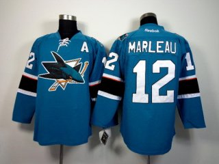 San Jose Sharks #12 Patrick Marleau 2014 Blue Jersey