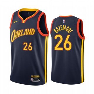 Nike Warriors #26 Kent Bazemore Navy NBA Swingman 2020-21 City Edition Jersey