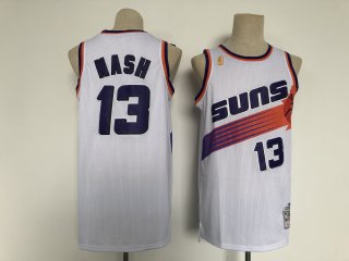 Men Phoenix Suns 13 Nash White Throwback 2021 NBA Jersey