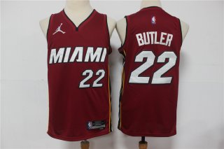 Men's Miami Heat #22 Jimmy Butler Red Jordan 75th Anniversary Diamond 2021 Stitched Jersey