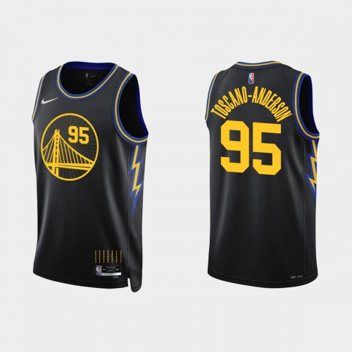 Golden State Warriors #95 Juan Toscano-Anderson Nike 2021-22 City Edition Diamond Black Jersey